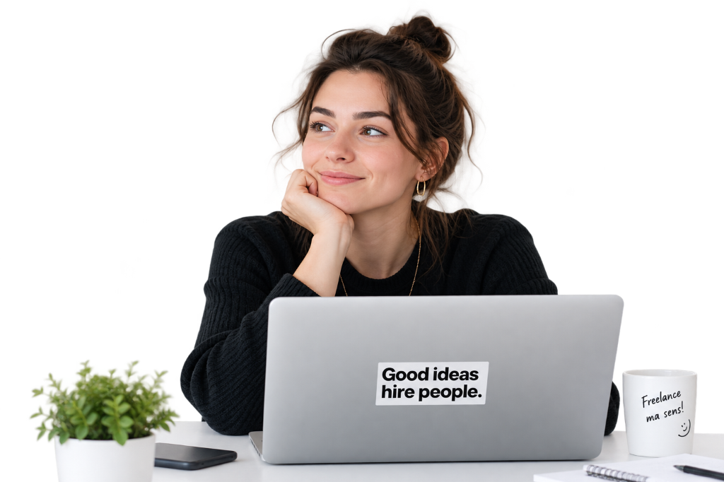 Kobieta pracująca na laptopie - gitwork.pl